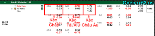 Kèo Châu Á: Tottenham chấp 0.5/1 quả