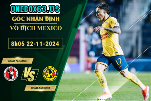 tỷ lệ kèo Club Tijuana vs Club America