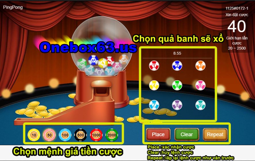 Giao Diện Game PingPong Onebox63
