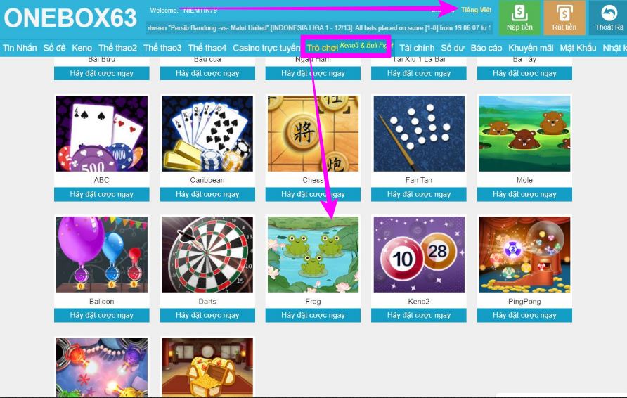 Hướng Dẫn Cách Chơi Game Frog Onebox63