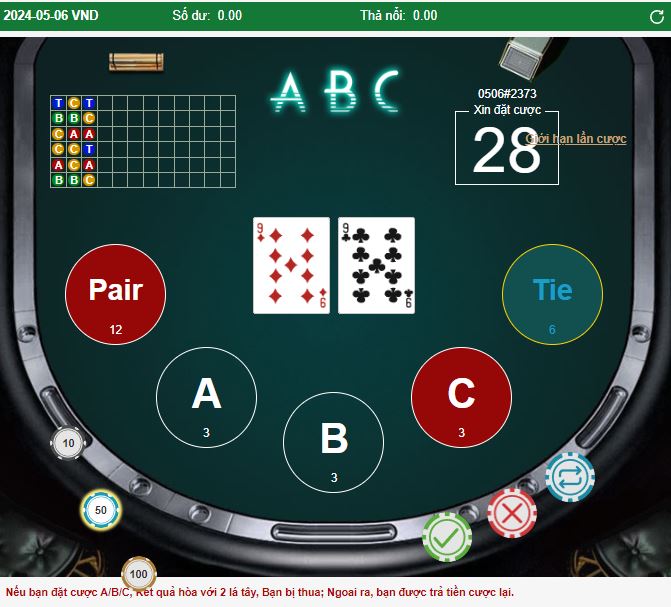Giao Diện Game Bài ABC